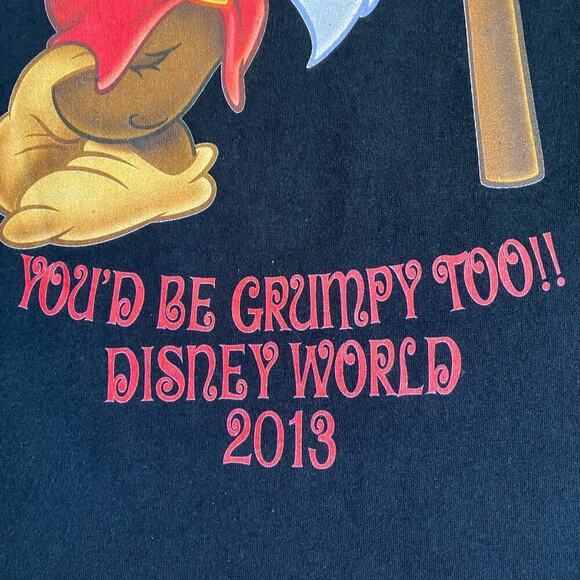 Disneyland Resort Disney World Grumpy 2013 Short Sleeve Tshirt Hanes Cotton 2X - Picture 7 of 15